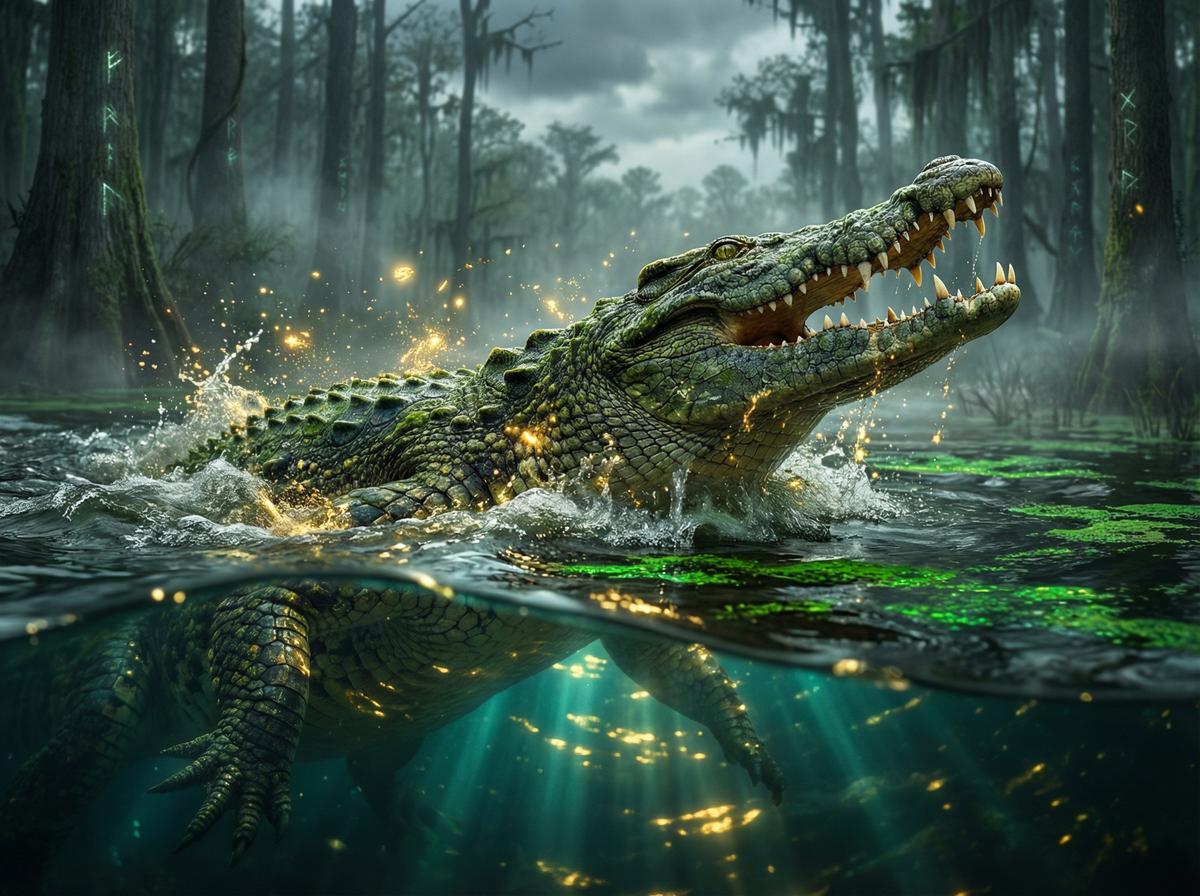 真实偷拍-尼罗鳄水下伏击视频